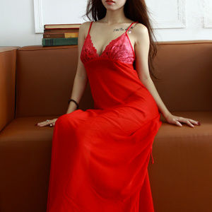 MKG Sensual Long Chiffon Gown - Red